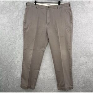 Brooks Brothers Advantage Chino Pants Khaki Dress Size 40x30 Gray Clark Fit EUC